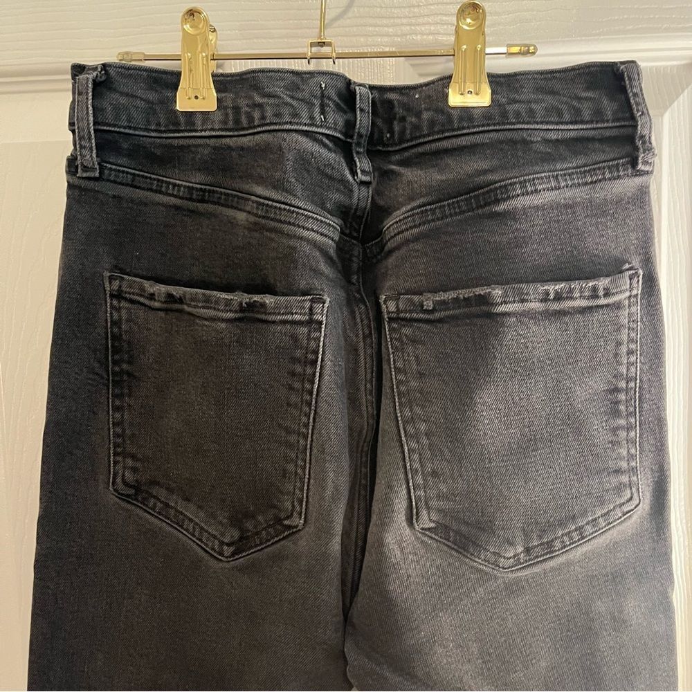 Agolde Riley Cropped Washed Black Jeans - Picture 8 of 10